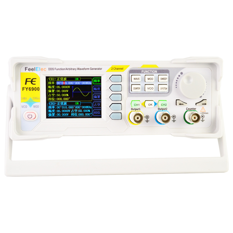 Dual Channel Arbitrary Waveform Function Generator 60Mhz - เครื่องกำเนิดสัญญาณรูปคลื่นตามต้องการแบบสองช่องสัญญาณ FY6900 / แหล่งกำเนิดสัญญาณพัลส์ / เครื่องวัดความถี่